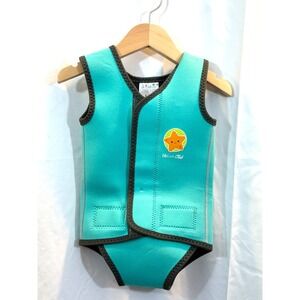 bblüv Wräp Baby and Toddler Swim Vest - Warm Neoprene Aqua Size: 6-18 months